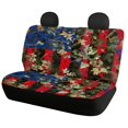 thumbnail image 2 of Pzuqiu Patriotic Leaf Camouflage Pattern Interior Front and Back Seat Protector, Full Set Stretchy Fit for Cars, 2 of 10