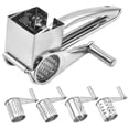 thumbnail image 4 of Rotary Cheese Grater Easy to Use Sharp Hand Shredder Handheld Cheese Cutter Hand 4 blade, 4 of 7