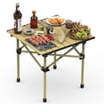 thumbnail image 6 of Heavy Duty Camping Table Picnic BBQ Desk Carbon Steel Camping Hiking BBQ Table,Folding Camping Table for Outdoor Barbecue Grill Beach Patio, 6 of 11