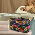 thumbnail image 2 of HELLHERO Flowers Pattern Steam Iron Storage Case Large Size Easy to Clean for Hair Tools(Case Only), 2 of 6