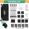 thumbnail image 6 of SANOPY 10' x 30' EZ Pop up Canopy Party Tent, Outdoor Event Instant Gazebo with 8 Removable Sidewalls for Camping Wedding Picnic, Black, 6 of 7