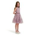 thumbnail image 2 of Kensie Girl Flocked Mesh Sleeveless Dress, Sizes 4-16, 2 of 3