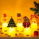 thumbnail image 5 of Adornos navideños con ingeniosas velas, luces LED luminosas de Papá Noel y muñeco de nieve, luz nocturna, velas de plástico decorativas, 5 of 8