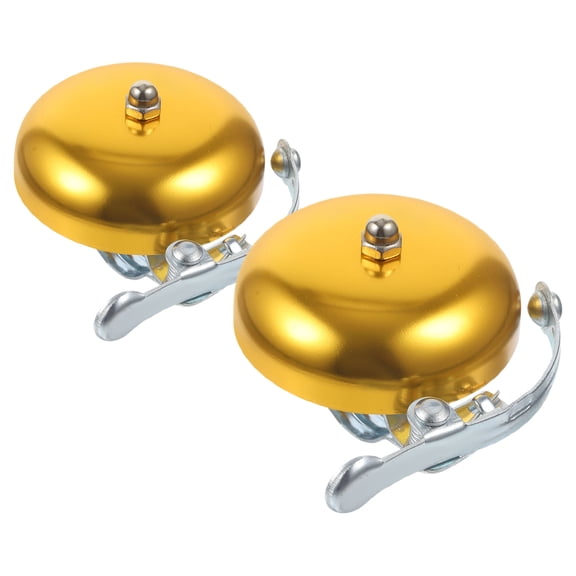 WEUVEB Bike Accessories Bike Bell Aluminum Alloy Golden 2Pcs