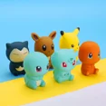 thumbnail image 4 of Lindos juguetes de baño para bebés y niños de Pokémon, figuras de dibujos animados de Anime Pikachu, Bulbasaur, Charmander, Squirtle, Eevee y Snorlax, juguete de baño vocal, 4 of 5