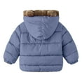 thumbnail image 4 of Ruyang Toddler Boys Fleece Lined Puffer Jacket Cute Bear Hooded Down Coat Baby Girls Winter Padded Warm Quilted Outerwear, 4 of 5