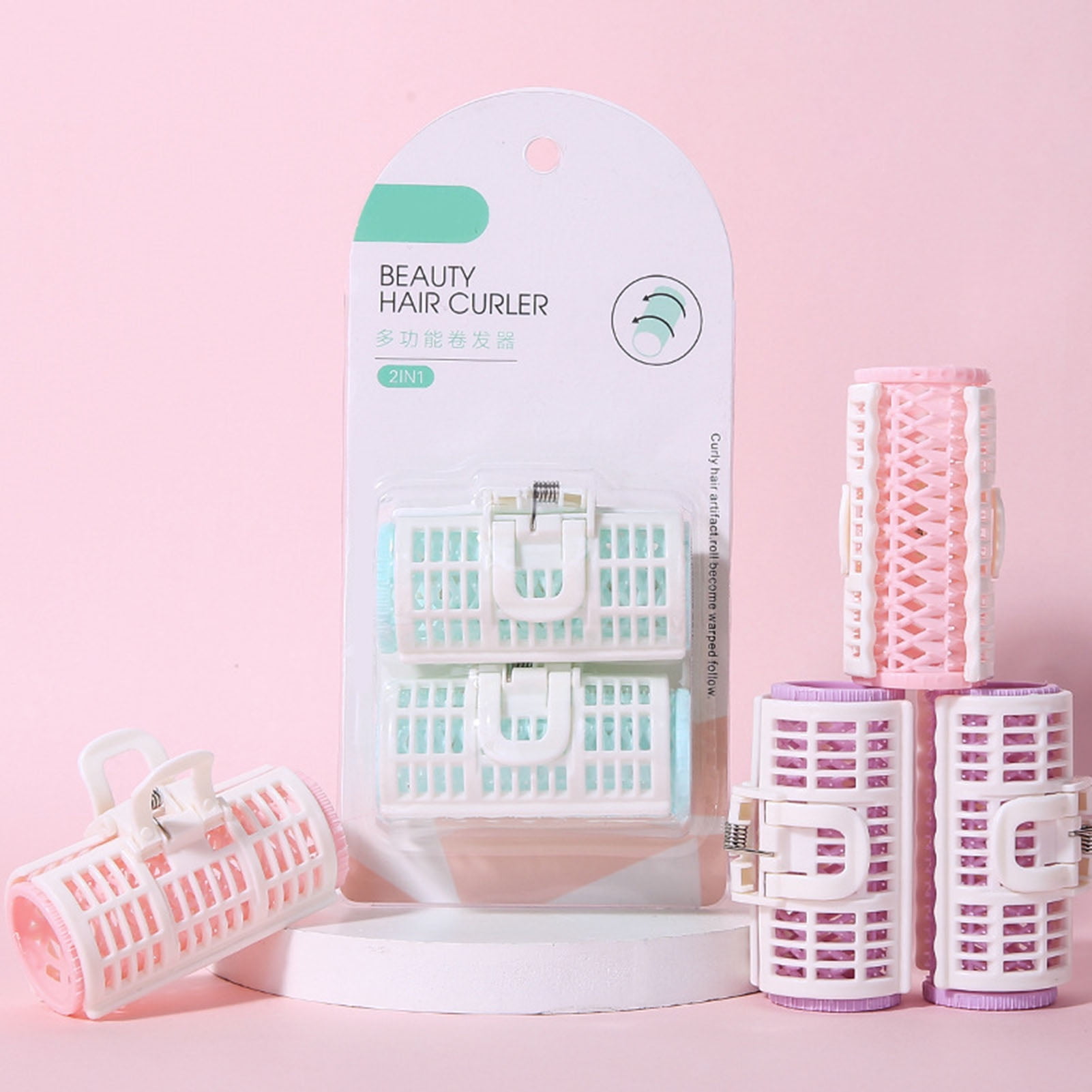 Warkul 2Pcs DoubleLayer Bangs Hair Curlers Roller Hair Styling Tools