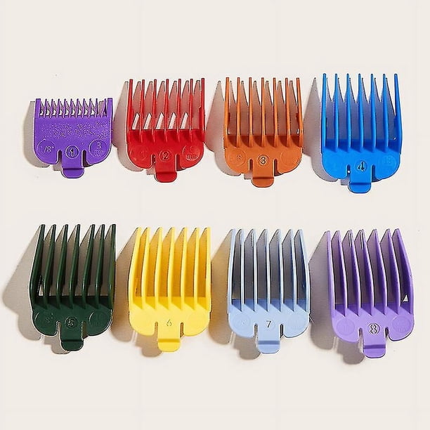 Hair Clipper Guide Combs Professional Hair Clipper Guards Combs Replacement For Most Clippers Trimmers For Most Clippers And Trimmers(1 Set, Multicolo