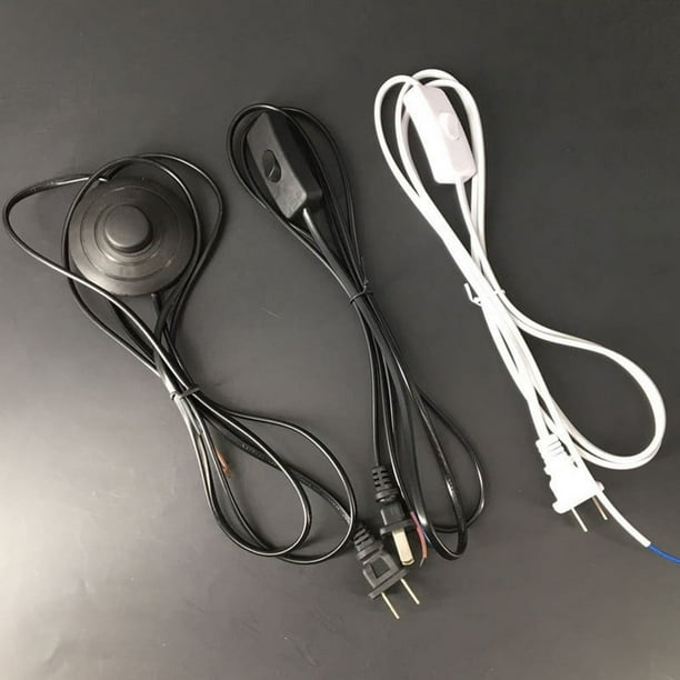 Lámpara de escritorio interruptor de línea de dos enchufes planos 303 interruptor cable de alimentación de dos núcleos hogar con interruptor con enchufe de línea de alimentación no estándar