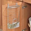 Mdesign Over The Cabinet Plastic Bag Storage And Grocery Bag Holder Kitchen Storage Ai Silver Walmart Com Walmart Com