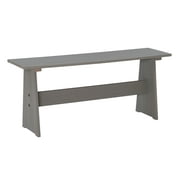 Linon Talon Pine Wood Corner Dining Nook Set with Storage in Gray Finish