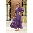 thumbnail image 2 of HAPPY BAY Women's Summer Relaxed Fit Caftan Maxi Robe Sleepwear Loungewear Dashiki Dresses for Women 2X-3X Magenta, Chevron, 2 of 4