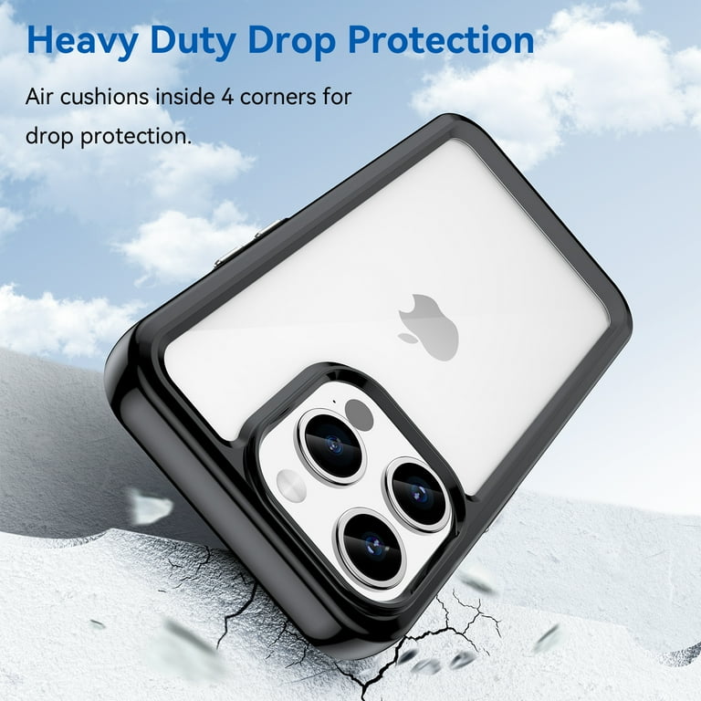 Allytech for iPhone 16 Pro Max Case, Clear Back Cover Hard Shell