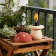 thumbnail image 4 of Outdoor Decorations for Patio Ceramic Mushroom Shaped Tabletop Torch for Outdoor Garden Yard Table, 4 of 7