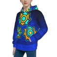 thumbnail image 2 of Lsque Geometry Dash Patten Youth Hoodie Sweatshirt Pullover with Kangaroo Pocket Boys and Girls Hoodie Warm Hoodie for Kids, 2 of 8