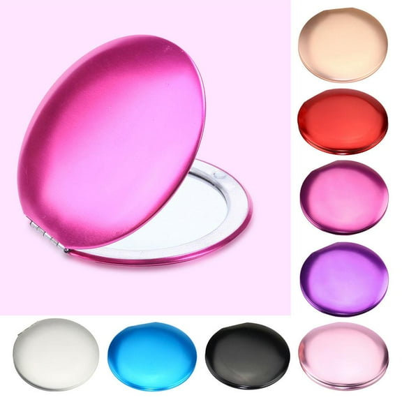 Zhaomeidaxi Mini Folding Mirror Round Compact Mirror Portable Pocket Mirror Makeup Small Mirror Vintage Portable Travel Makeup Mirror for Women Girls Daily Use