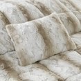 thumbnail image 2 of Madison Park Zuri Faux Fur Comforter Set Sand Full/Queen, 2 of 4