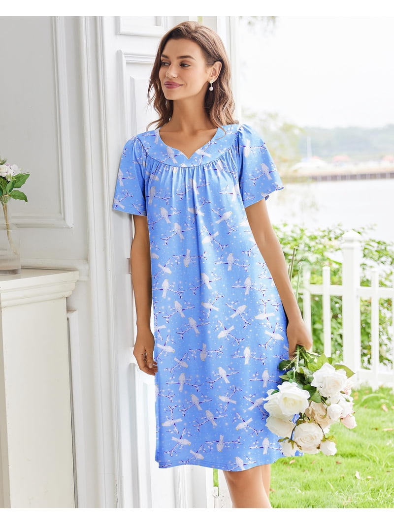 cotton mumu dress Hawaiian Maxi Muumuu Dress Niihau Teal / XS