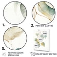 thumbnail image 3 of Designart "Minimalistic Charm Of Green Leaves II" Leaves Floater Framed Wall Decor, 3 of 5