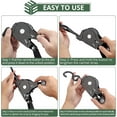 thumbnail image 5 of EPYINS Ratchet Tie Down Straps - Auto Retractable Ratchet Straps Heavy Duty 1500lbs 4 Pack with S Hooks, Ratchet Straps for Securing Cargo Luggage Motorcycle Truck Boat, 3.3m, Black, 5 of 6