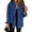 Dark Blue, variant on Goodtrade8 Oversized Coats for Women Denim Button Jean Jacket Long Sleeve Solid Color Casual Pocket Women Winter Tops