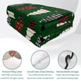 thumbnail image 4 of Quilts King Size Bedding Set, Green Christmas Lightweight Quilted Comforter, Xmas Trees Snowflakes Plaid Dots Rustic Soft Reversible Bedspread Coverlet with Pillow Covers for All Season, 96" x 106", 4 of 9