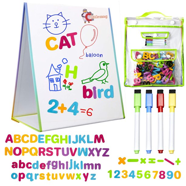 LittleMag Easel and Whiteboard for Kids 4 Dry Erase Markers