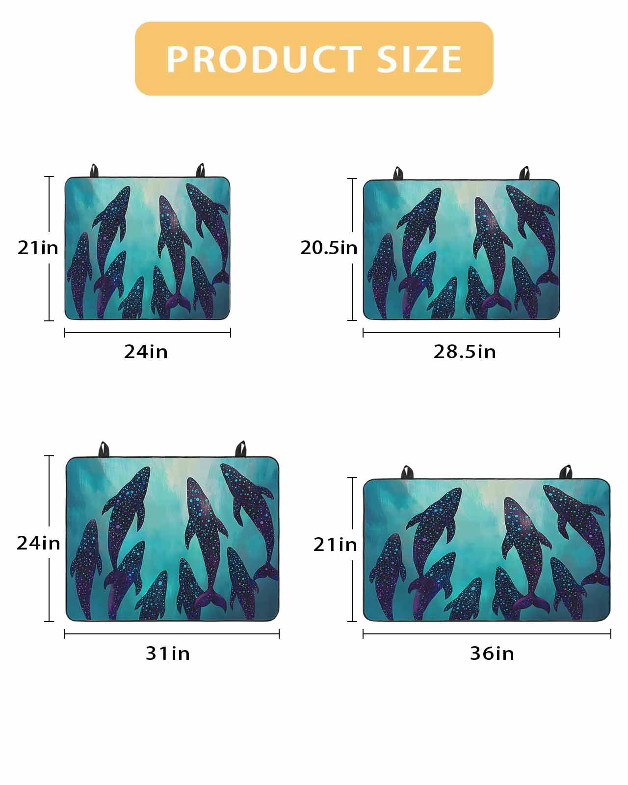 nqOlkjepod Large Induction Cooktop Protector Mat 24"x21", Ocean Whale Stove Top Covers for Electric Stove, Coastal Nautical Teal Sea Decorative Stove Burner Cover Mats, Glass Top Stove Cover
