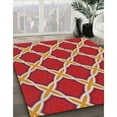 thumbnail image 2 of Ahgly Company Indoor Square Patterned Tangerine Pink Novelty Area Rugs, 4' Square, 2 of 6