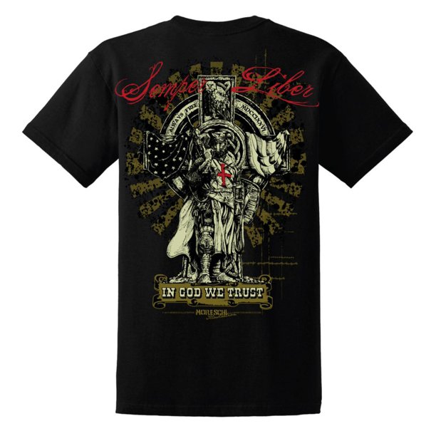 MORESCHI ILLUSTRATION - Semper Liber, Always Free Armour of God T-Shirt ...