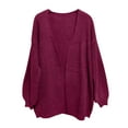 thumbnail image 5 of iHPH7 Open Front Cardigan for Women Soft Cardigans for Women Fall Clothes Open Cardigans for Women Bell Sleeve Cardigan Casual Outfits for Women Fall Cardigans for Women Red 3XL, 5 of 9