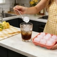 thumbnail image 6 of Ice Cube Mold with Lid, Silicone Rose Ice Cube Tray for Freezer, Easy Release Ice Trays Maker, Make 9 Ice Ball Maker Mold Flower Ice Tray Mold for ,Pink, 6 of 6