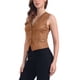 thumbnail image 4 of CHALECO SIN MANGAS DE SUEDE FALSO V DE MUJER INSPIRAR CHIC CON BOTONES VINTAGE CASUAL CAMEL OSCURO XL, 4 of 6