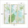 thumbnail image 3 of CosmoLiving by Cosmopolitan Green Glass Tropical Leaf Wall Decor with Gold Frame (3 Count), 3 of 9