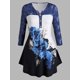 thumbnail image 1 of Más el tamaño de la impresión floral de la túnica de Colorblock Tee Rosegal Camisetas tallas grandes, 1 of 5