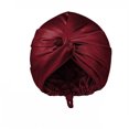 thumbnail image 1 of Capó de seda satinada para dormir Gorro de dormir con turbante de doble capa, 1 of 8