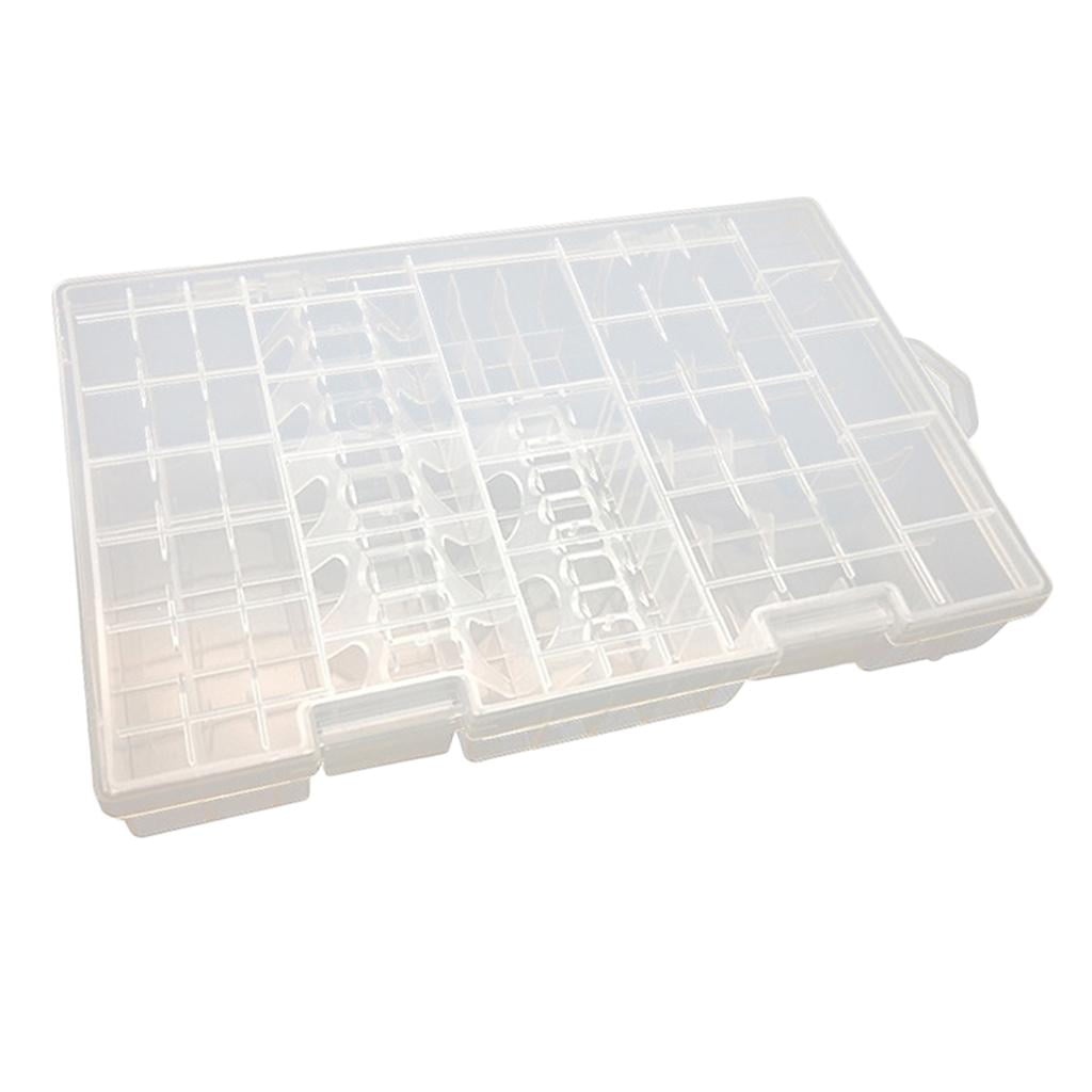 For 50pc 9V C D Battery Storage Organizer Durable Case Transparent Holder