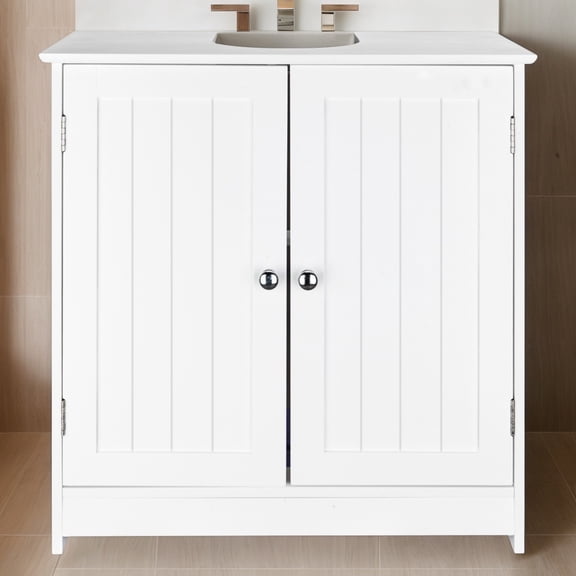 EDOEMSE White Bathroom Sink Base Vanity Storage Cabinet for Bathroom Space Organization