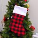 thumbnail image 1 of Calcetín de Navidad a cuadros colgantes medias de Navidad decoración de árbol de Navidad para decoraciones familiares decoración de fiesta de vacaciones, 1 of 8