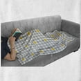 thumbnail image 5 of Abstract Soft Flannel Fleece Throw Blanket, Grey and Yellow Repetitive Polka Dots Geometric Illustration, Cozy Plush for Indoor and Outdoor Use, 70" x 90", Earth Yellow Pale Grey, by Ambesonne, 5 of 5