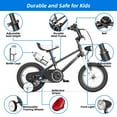 thumbnail image 3 of GLAF 12 14 16 Inch Boys Bike with Training Wheels & Water Bottle Holder, for Kids Ages 2-7 Years, Durable Construction, Green, 3 of 9