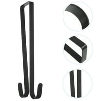 SEWOART Black Metal Double-Sided Door Wreath Hanger for Easy Installation and Party Decor
