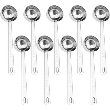IEMIEBSHA 9 Pack Coffee Scoop, 304 Stainless Steel Coffee Measuring Scoop 1 Tablespoon, Long Handle Spoon for Coffee, Milk Powder, Fruit Powder