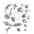 thumbnail image 3 of Lotes Al Por Mayor para Hacer Joyas Soledad Dijes de Metal Liso Mezclado 100 Gramos 4 piezas, 3 of 10