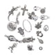 thumbnail image 3 of 3x 100 Gramos de Plata Aleatoria Abalorios de Bricolaje para Collares, Pulseras, Pendientes Y Otros Accesorios de Moda 3 piezas, 3 of 8