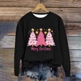 thumbnail image 2 of Staron Chandail en Molleton de Noël pour Femmes Mode Chandail Xmas Manches Longues Chandails en Molleton Col Rond Blouse Joyeux Noël Imprimé Arbre de Noël Cadeaux pour Femmes, 2 of 4