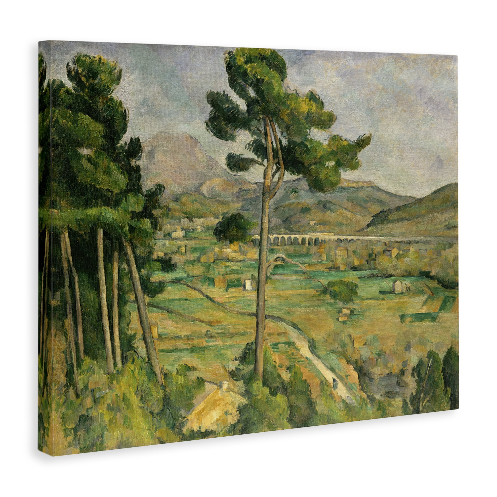 Stupell Industries Classic Cezanne Mont Sainte-Victoire Landscape & Nature Painting Wrapped Canvas Art Print Wall Art, 30 x 24