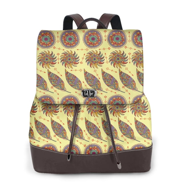Disketp Bohemia Mochila de Cuero para Mujer, Bolso de Espalda Antirrobo con Estilo para Viaje, Trabajo y Uso Diario