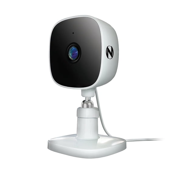 Restored Indoor Wi-Fi IP Plug In 1080p Deterrence Camera with 2-Way Audio - White
