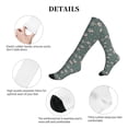 thumbnail image 5 of Lsque Hedgehogs and Flowers Pattern Sport Compression Socks for Men & Women 15-20 mmHg Knee High Nurse Pregnant Running Medical and Travel Athletic, 5 of 6